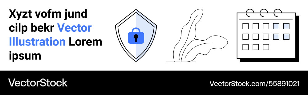 Data security concept with shield calendar Data security concept with shield calendar vector image