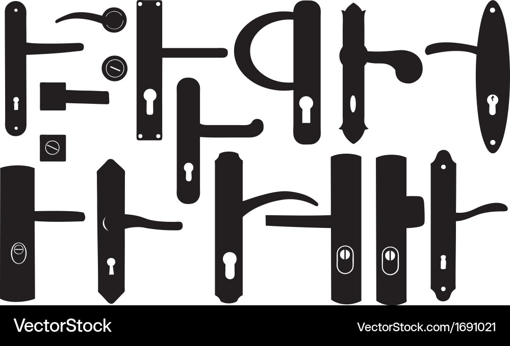Diverse Door Knobs Collection Vector Image