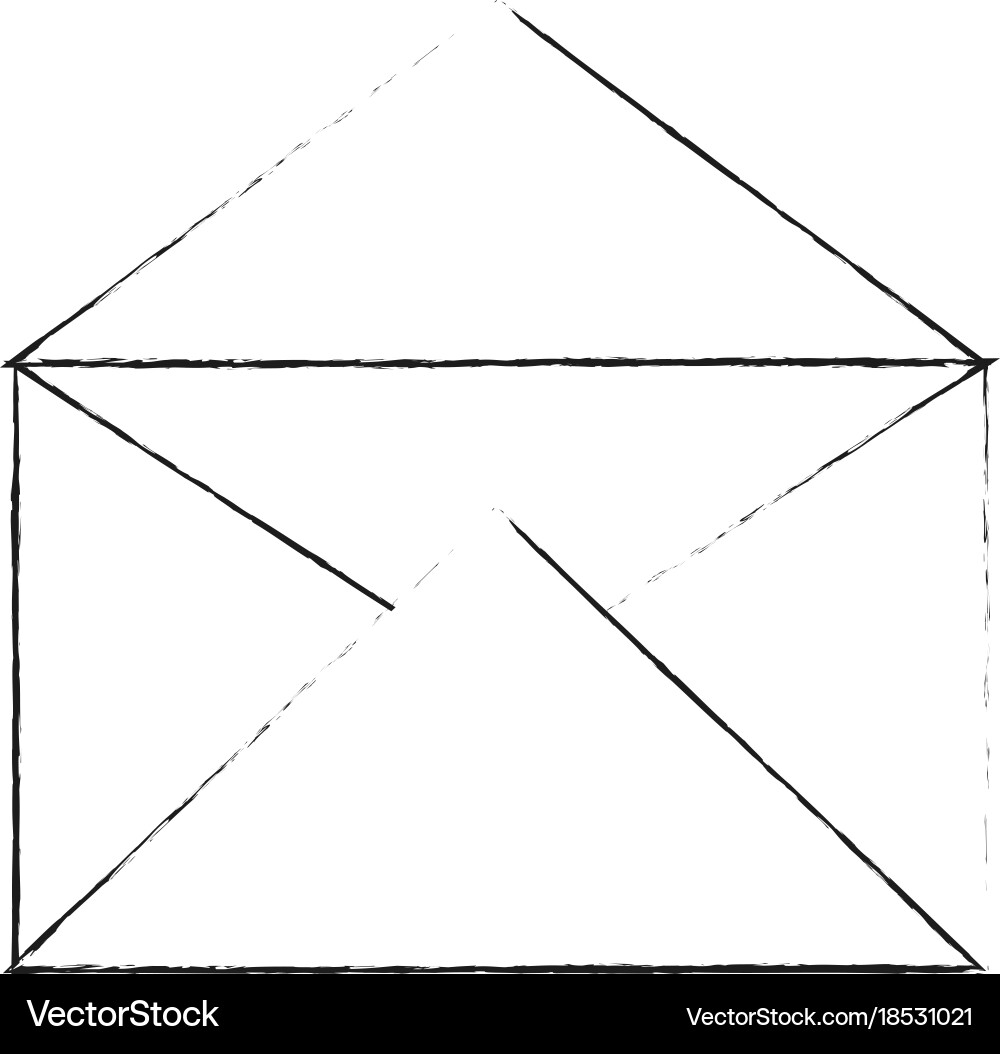 Envelope open isolated Vector Image