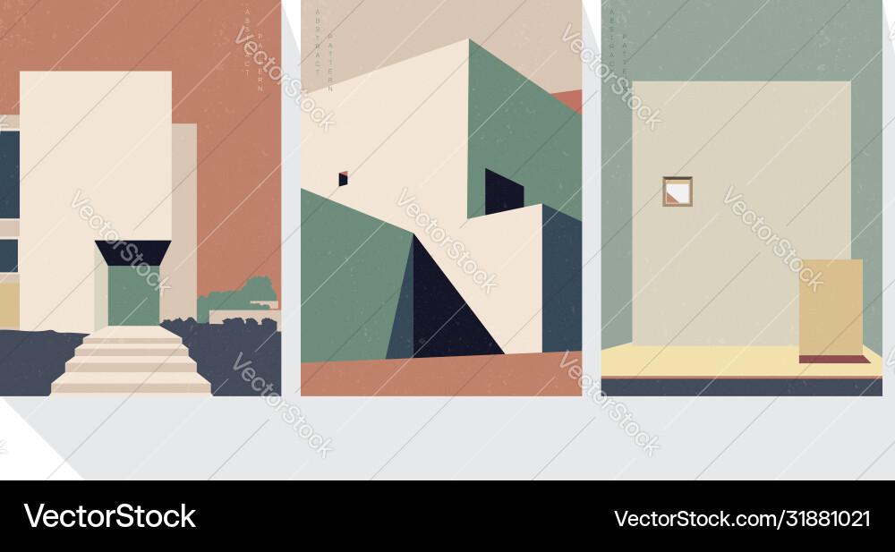 Geometric Architecture Background vector image