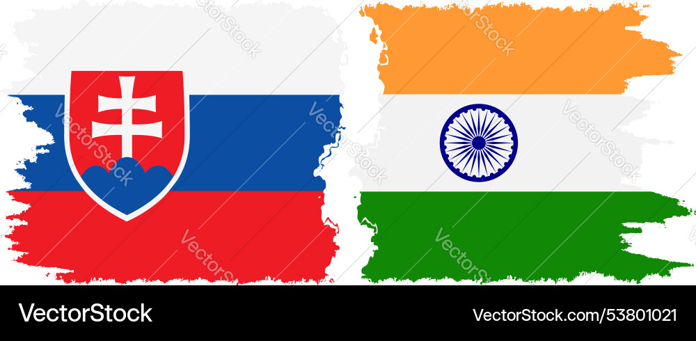 India and slovakia grunge flags connection India and slovakia grunge flags connection Vector Image