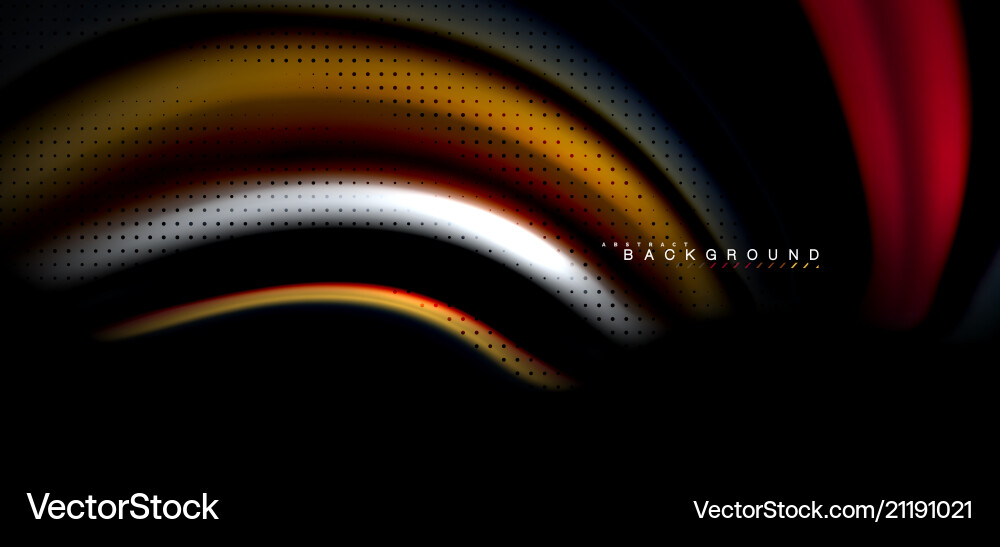 Multicolored wave lines on black background design Multicolored wave lines on black background design vector image