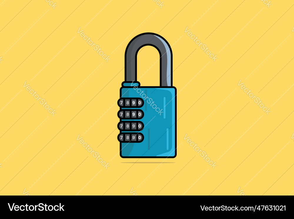 Padlock for password secure Vector Image