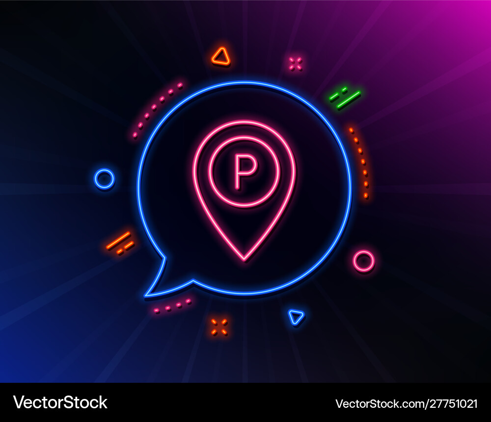 Parking line icon location map pointer sign Parking line icon location map pointer sign vector image