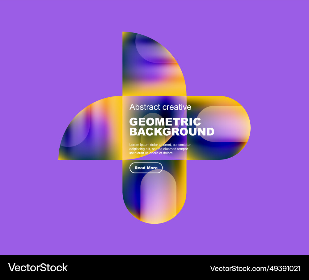 Round triangle and square composition Round triangle and square composition vector image