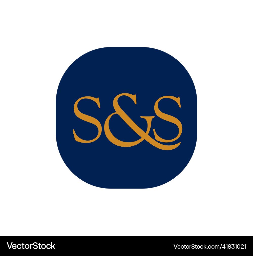 S and company name initial letters monogram ss vector image