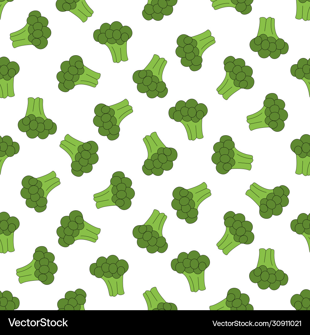 Seamless pattern with broccoli Seamless pattern with broccoli vector image
