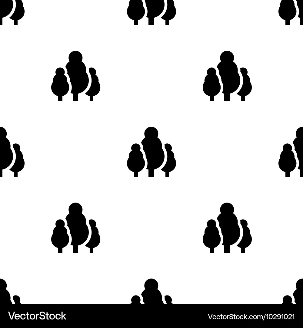 Seamless trees pattern Vector Image