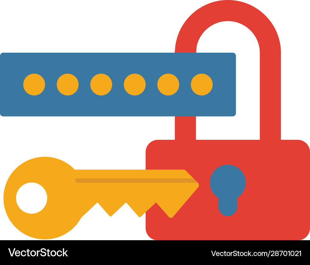 Security login icon simple element from web Vector Image