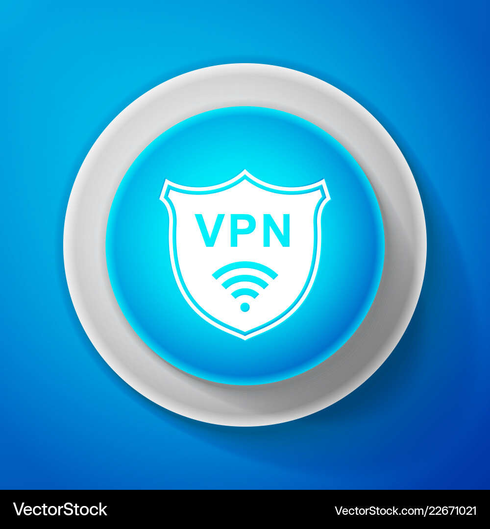 Shield with vpn and wifi wireless internet network Vector Image