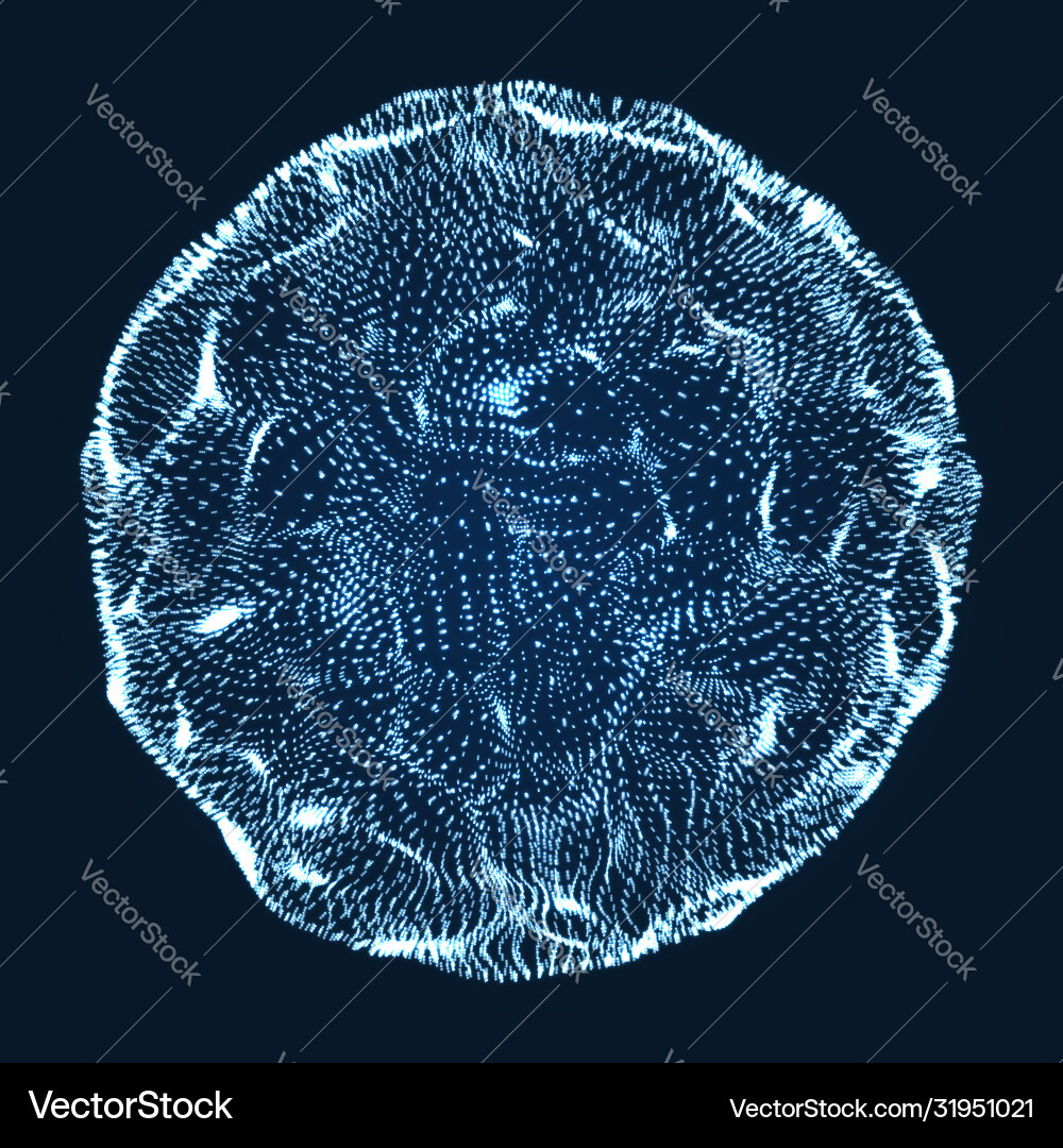 Sphere consisting points abstract globe Sphere consisting points abstract globe vector image