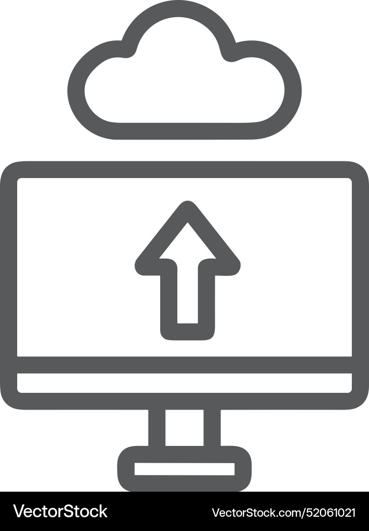 Upload outline icon symbol image Upload outline icon symbol image Vector Image