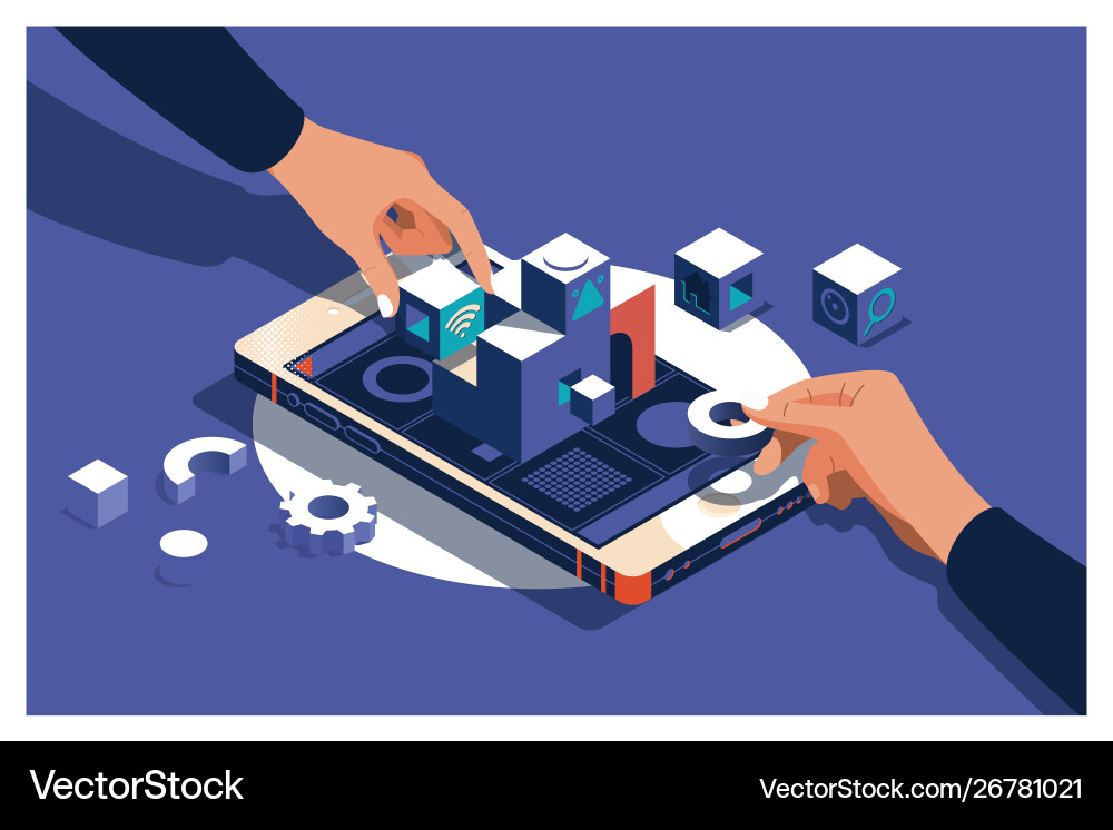 UX/UI Development Website App vector image