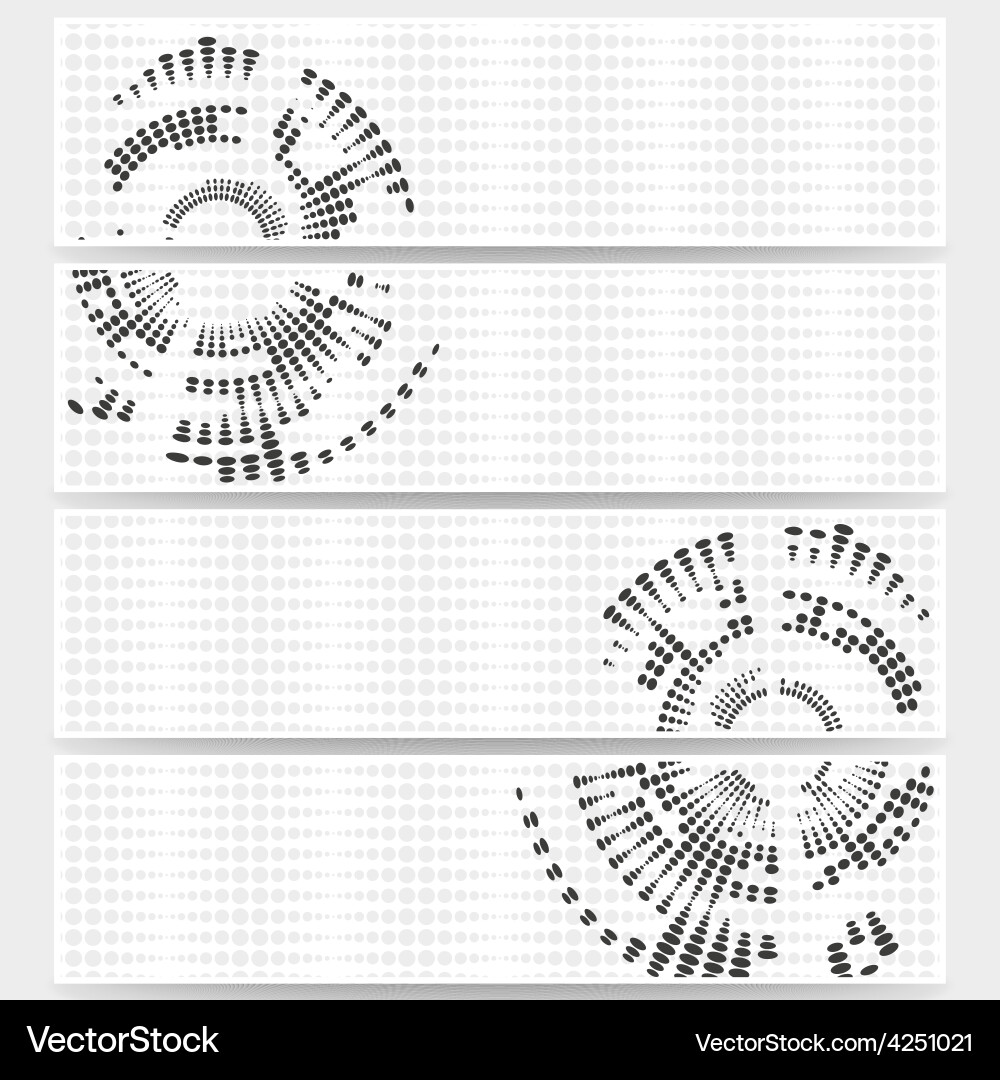 Web banners set of header layout templates circle Vector Image
