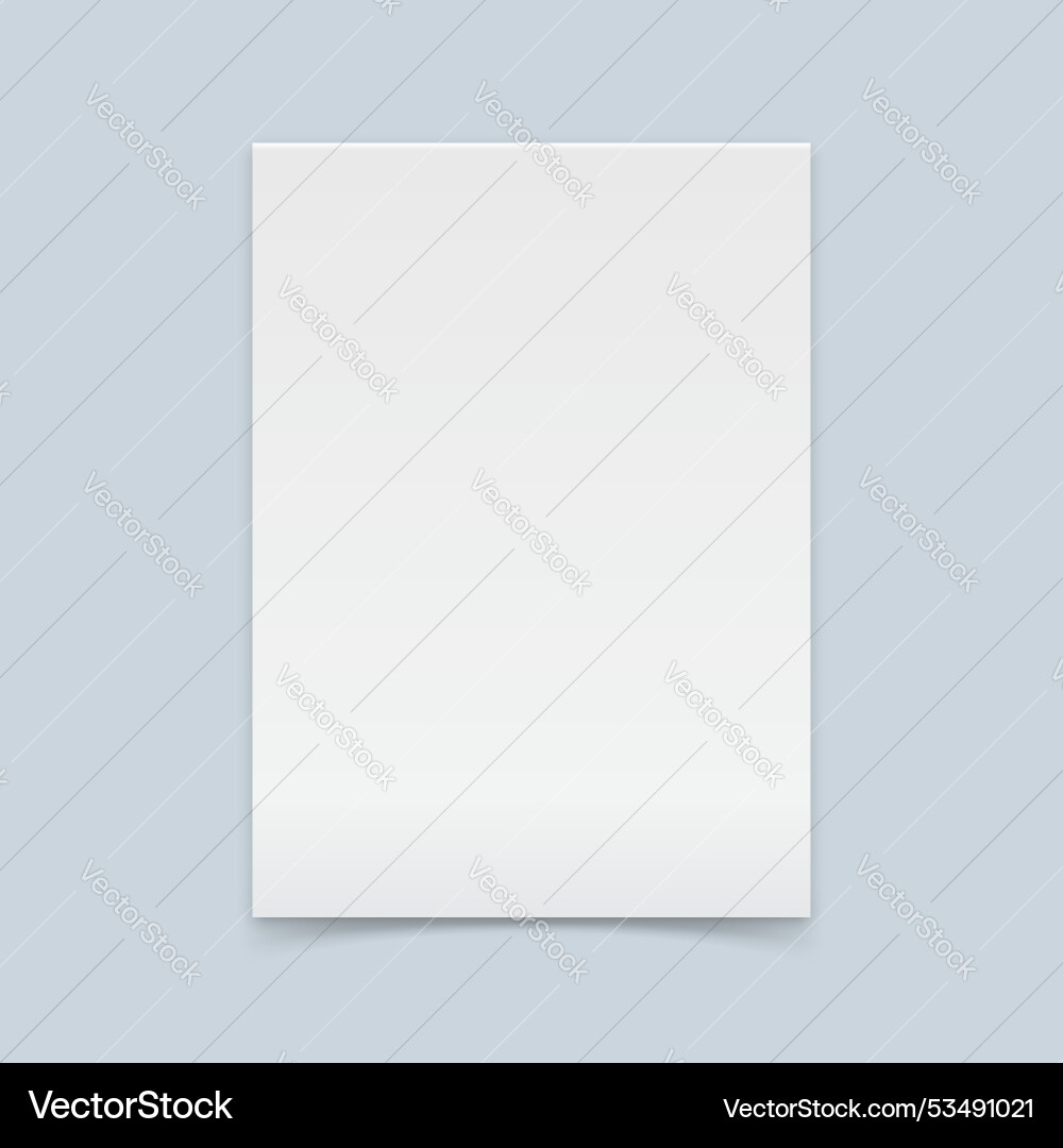 White sheet of paper in flat style empty White sheet of paper in flat style empty vector image
