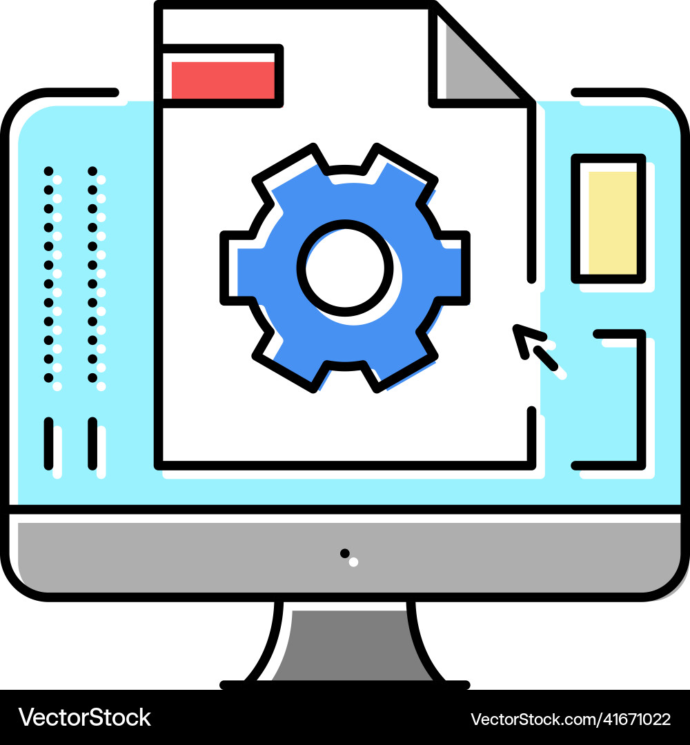 3d prototyping color icon 3d prototyping color icon vector image