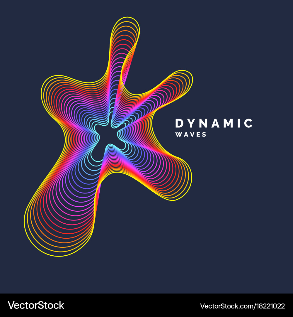 Abstract Dynamic Waves Background vector image