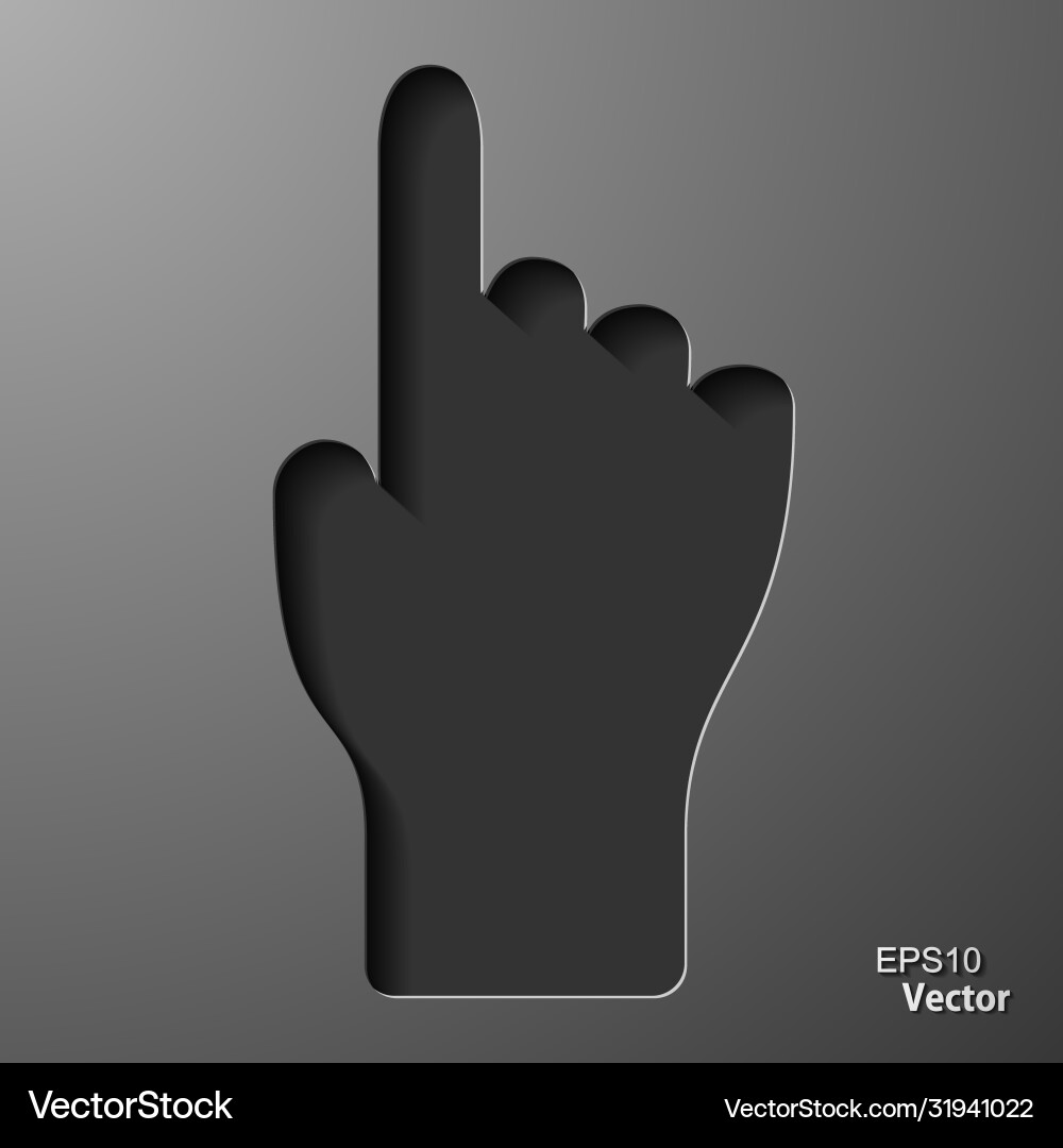 Click hand icon pointer eps8 vector image