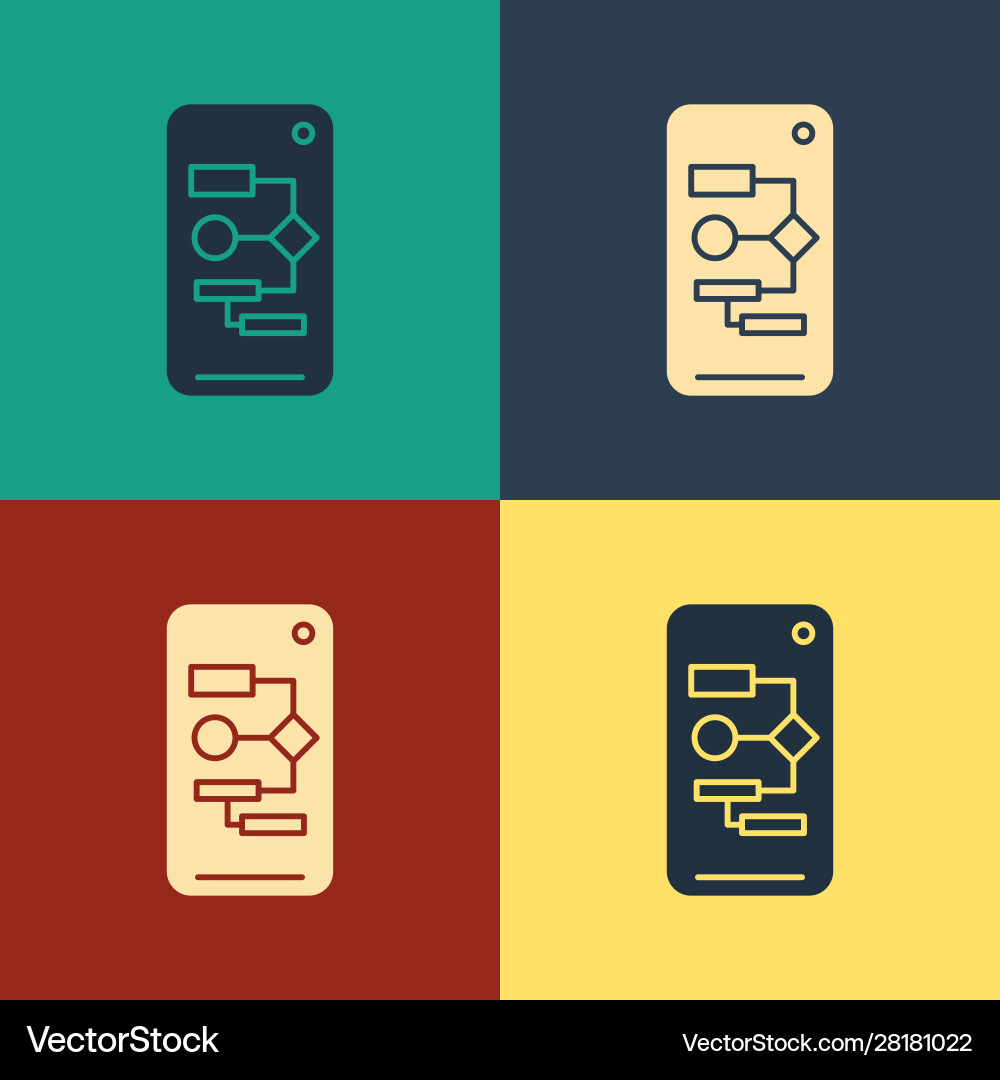 Color algorithm icon isolated on background Color algorithm icon isolated on background vector image