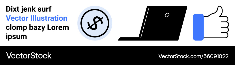 Digital success with laptop dollar sign Vector Image
