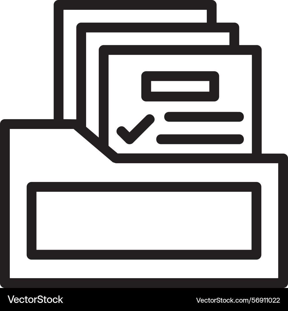 Documentation linear style icon design Vector Image