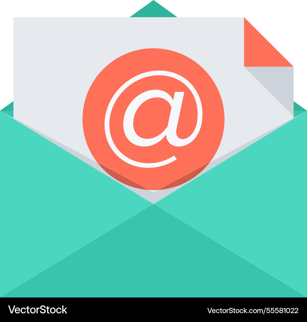 Email marketing flat web icon concept Email marketing flat web icon concept vector image