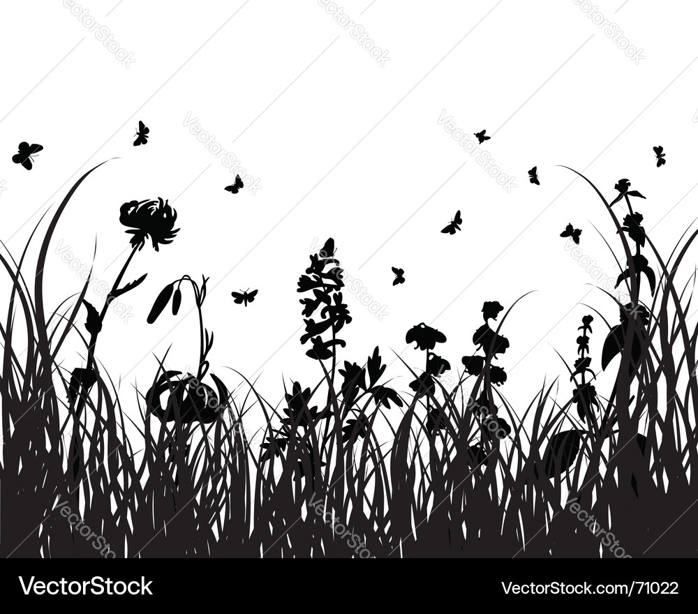 Gras Silhouette Vektorbild