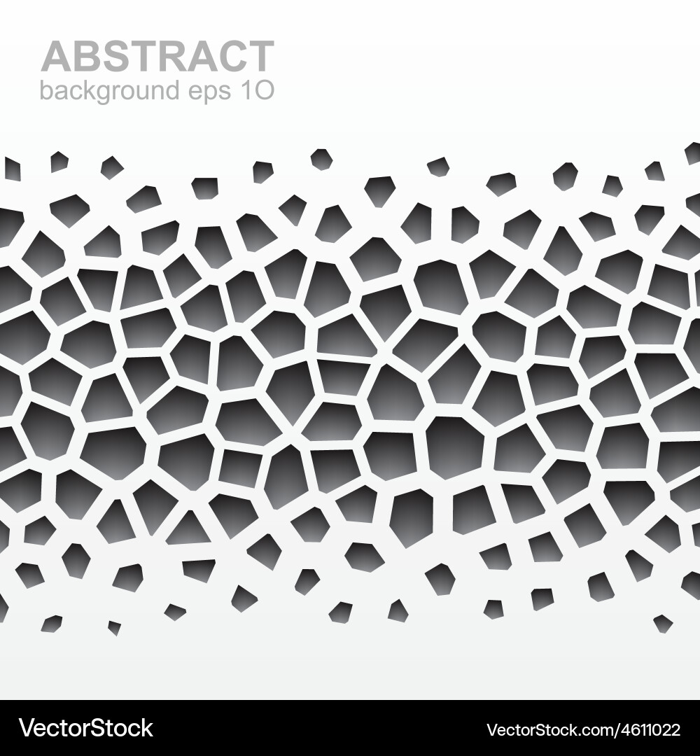 Grayscale Geometric Fragmentation Vector Image