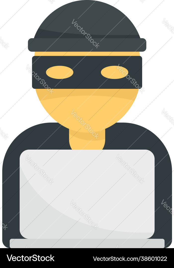 Hacker icon flat isolated Hacker icon flat isolated vector image