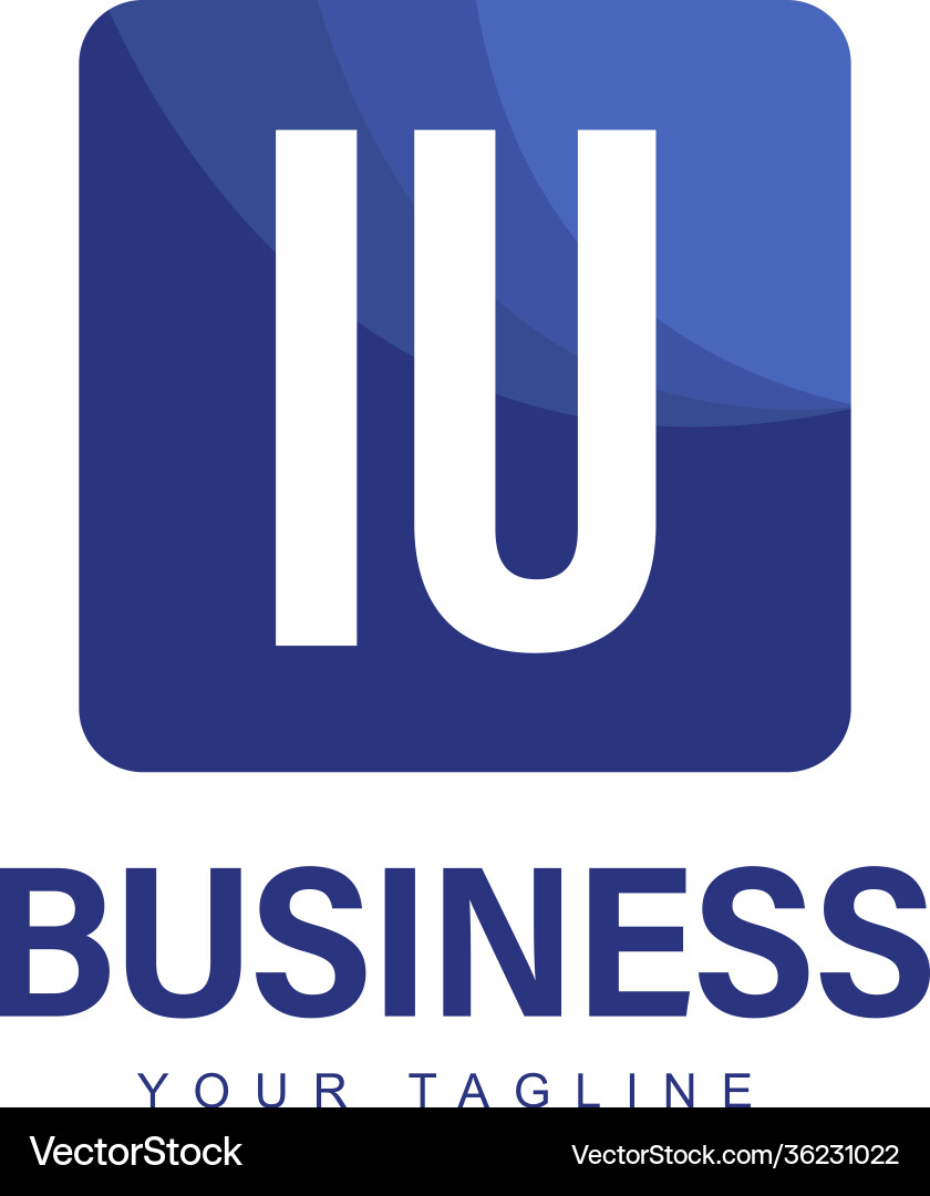 Iu initial a logo design with abstract style Iu initial a logo design with abstract style vector image