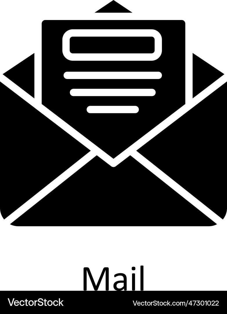 Mail solid icon design user Vector Image