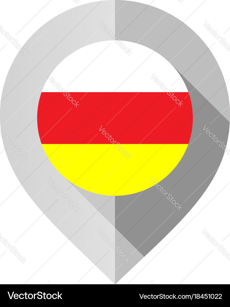 Marker with flag for map vector image