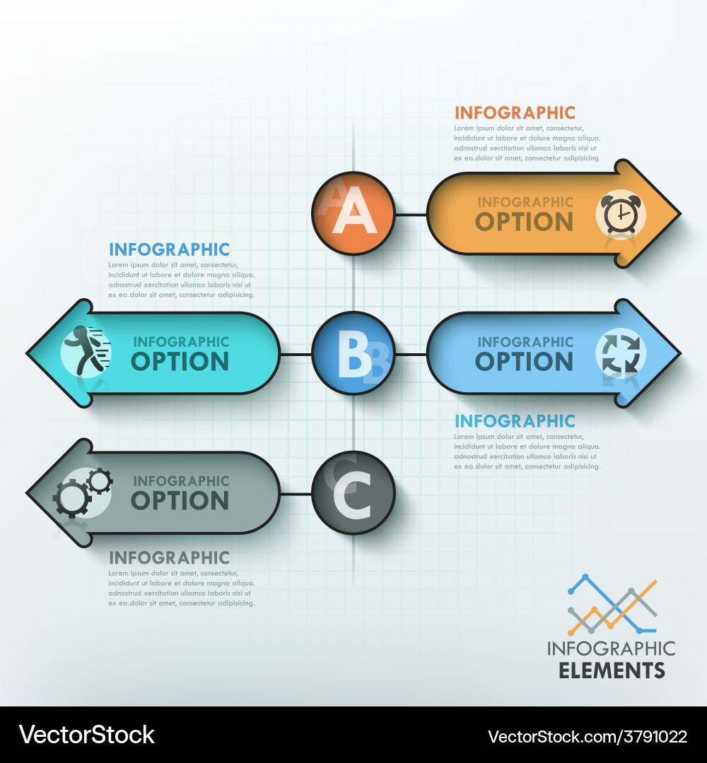 Modern Workflow Layout - Circles & Arrows vector image
