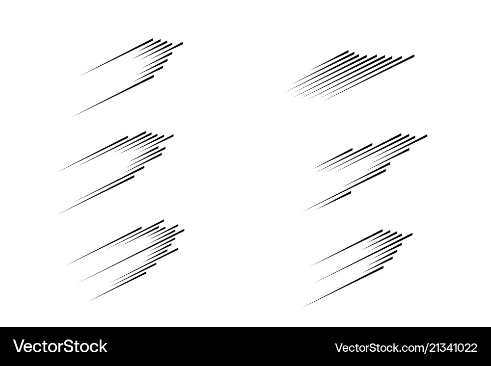 Set speed lines isolated motion effect Set speed lines isolated motion effect vector image