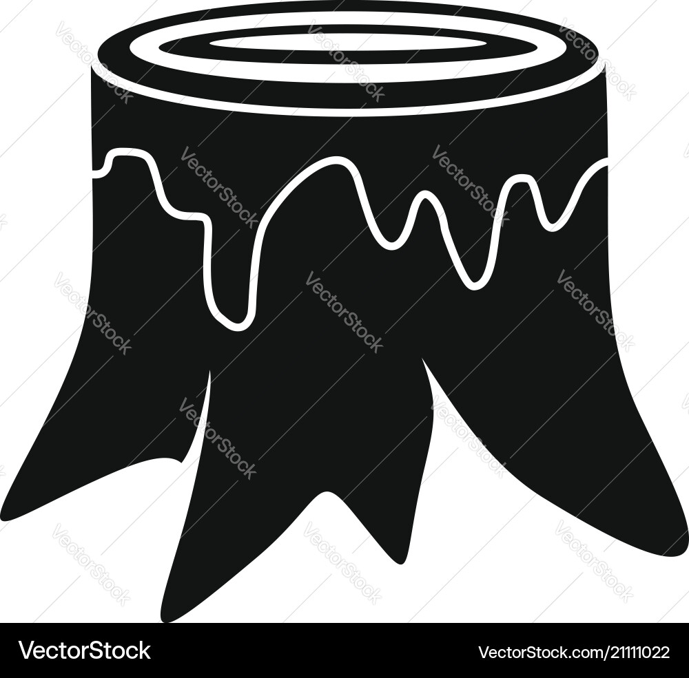 Tree trunk icon simple style Tree trunk icon simple style vector image