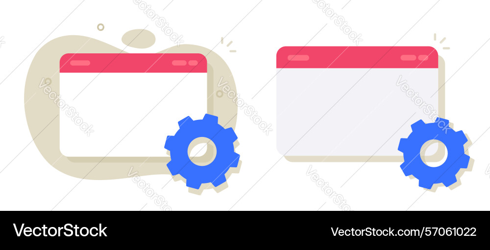 Web site configuration system data icon flat Vector Image