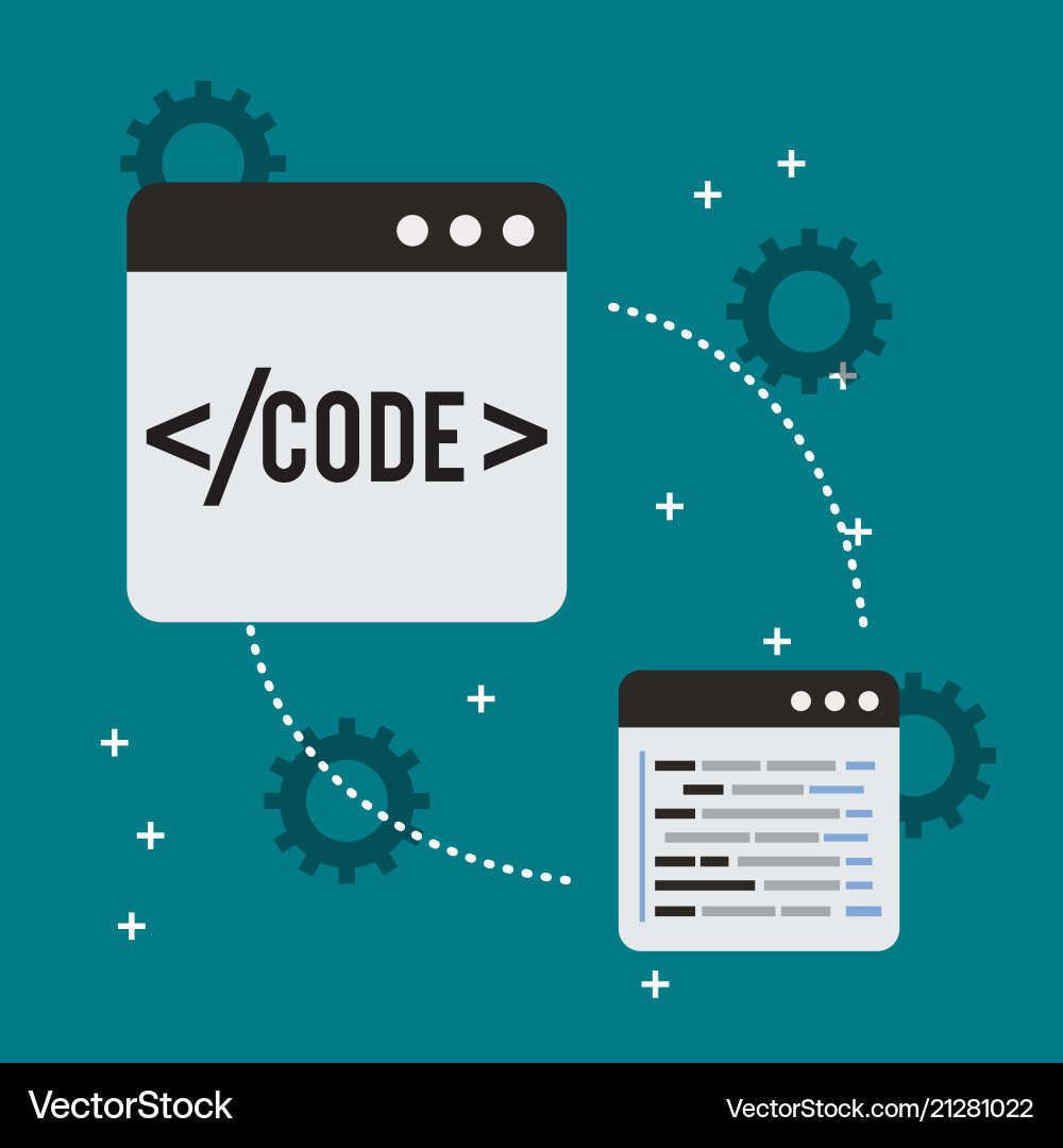 Website der Programmcodierung Website der Programmcodierung Vektorbild