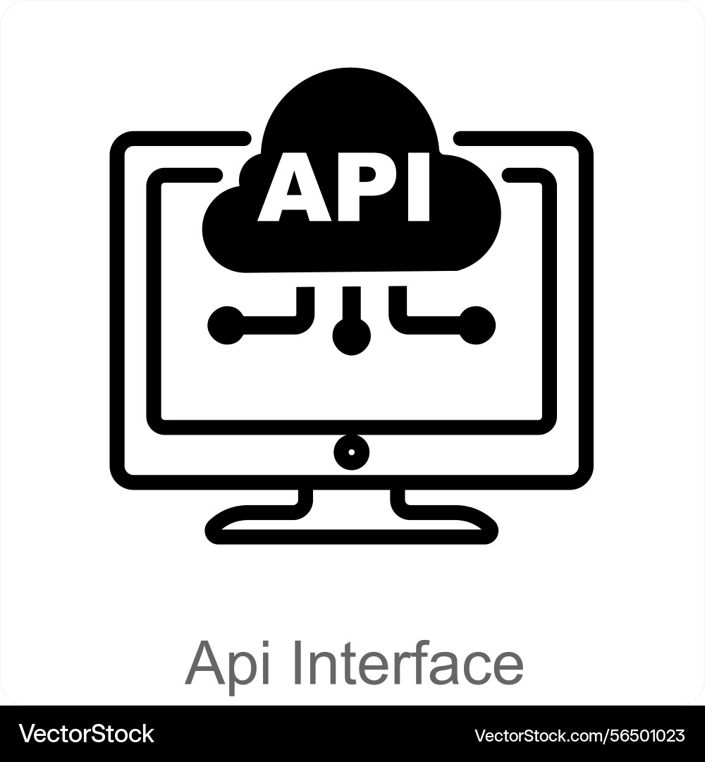 Api interface icon concept vector image