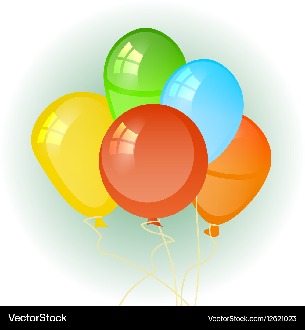 Balloons in the form of a circle Vector Image