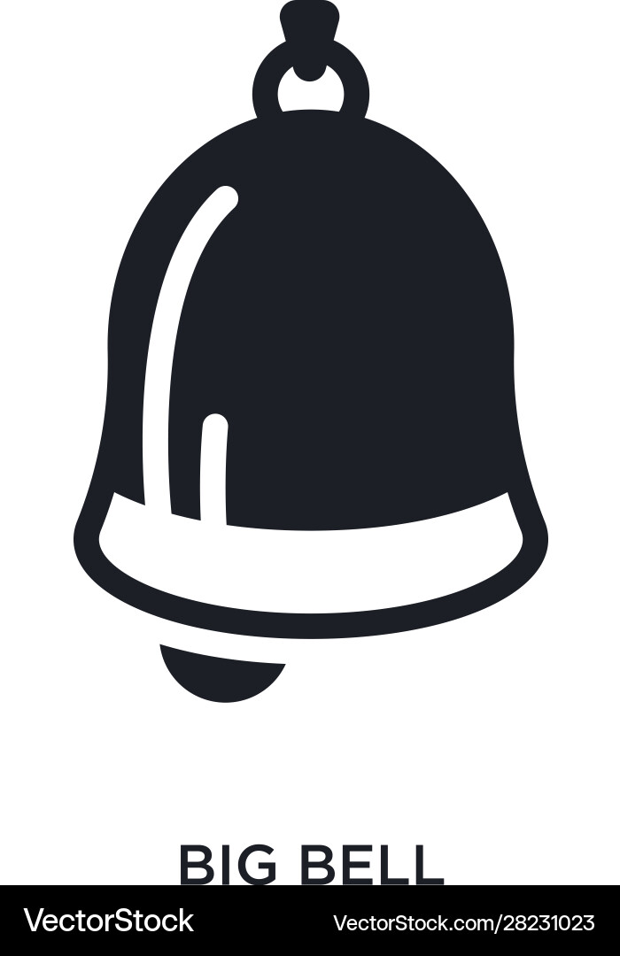 Big bell isolated icon simple element from vector image