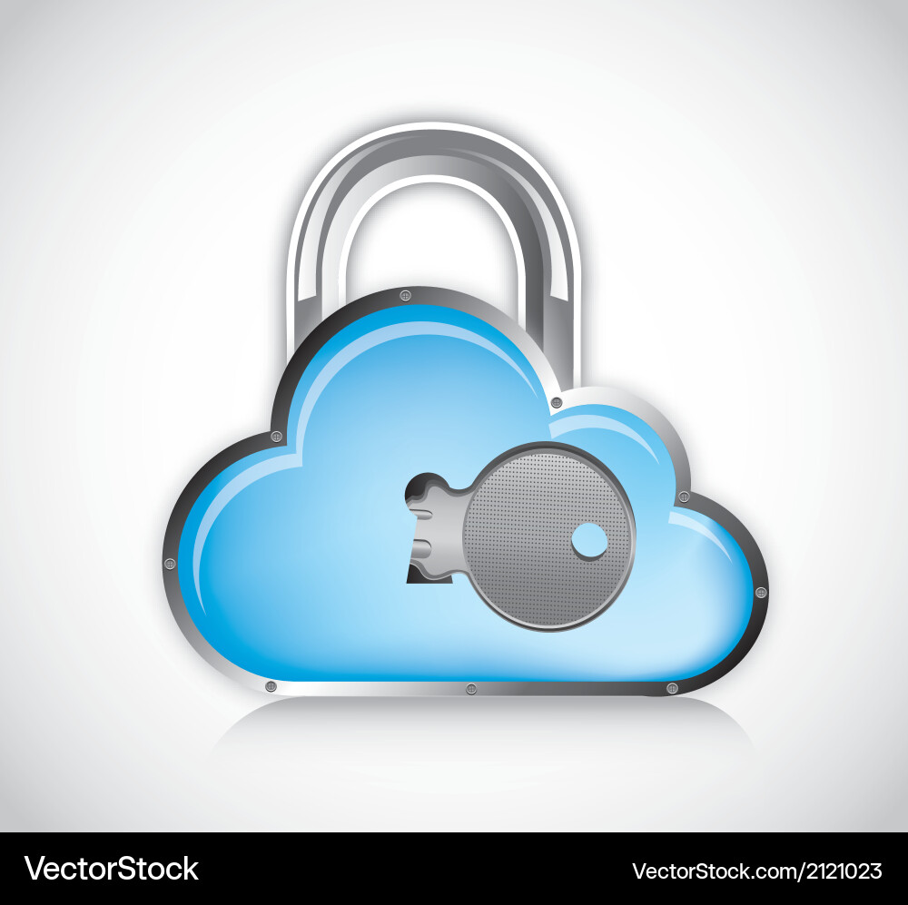 Cloud Computing Security vector image