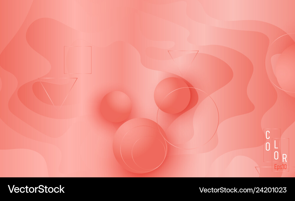 Coral color background fluid shapes pattern Coral color background fluid shapes pattern vector image