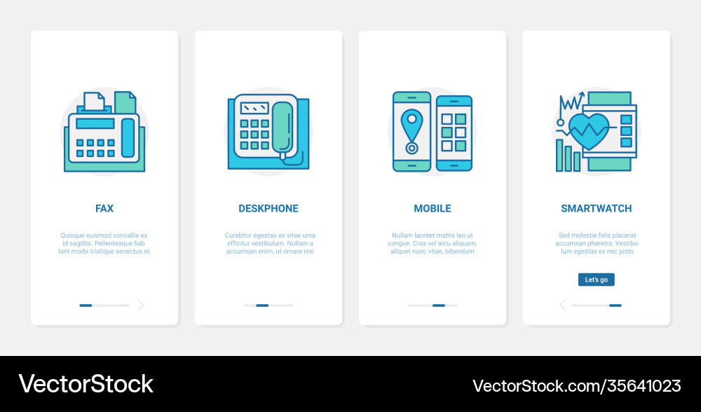 Electronic devices for communication ux ui Electronic devices for communication ux ui vector image