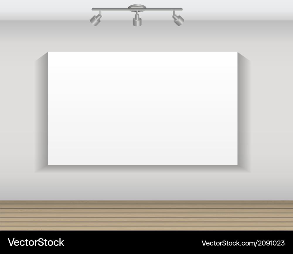 Frame on wall for your text and images vector image
