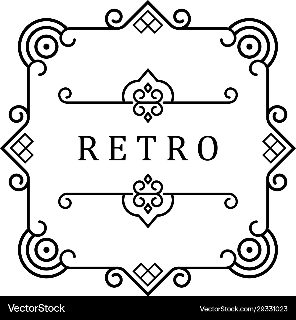 Frame with borders Vector Image