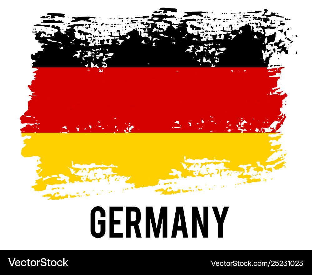 Germany flag official colors and proportion vector image