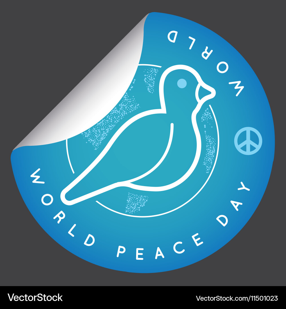 International peace day with dove Vector Image