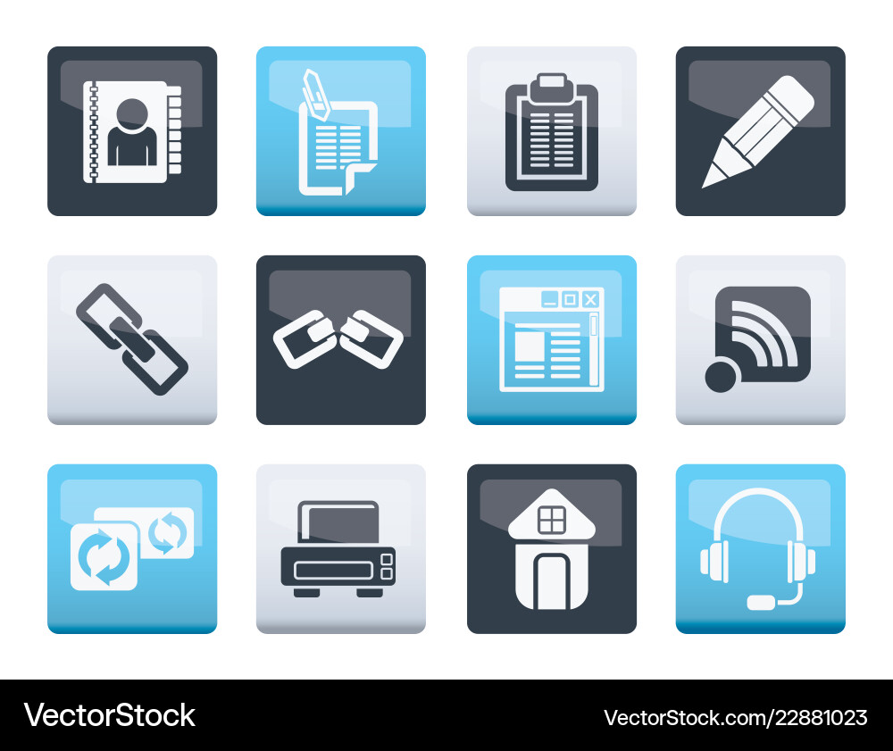 Internet and website icons over color background Internet and website icons over color background vector image