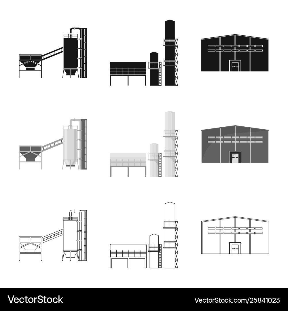 Isolated object production and structure symbol Isolated object production and structure symbol vector image