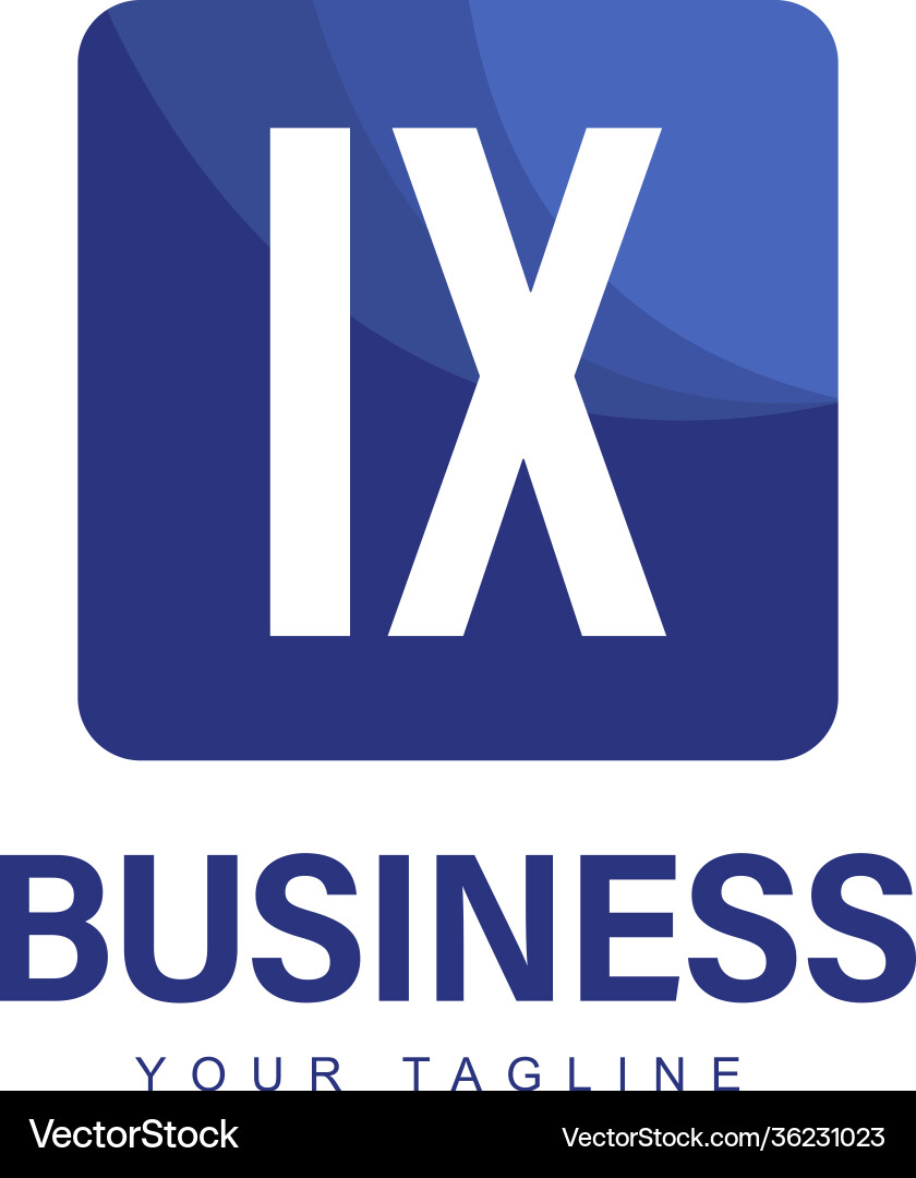 Ix initial a logo design with abstract style Ix initial a logo design with abstract style vector image